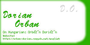 dorian orban business card
